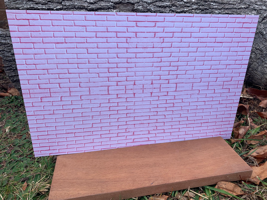 PatternPly® Full Coverage Pink Brick sheet showing the pattern