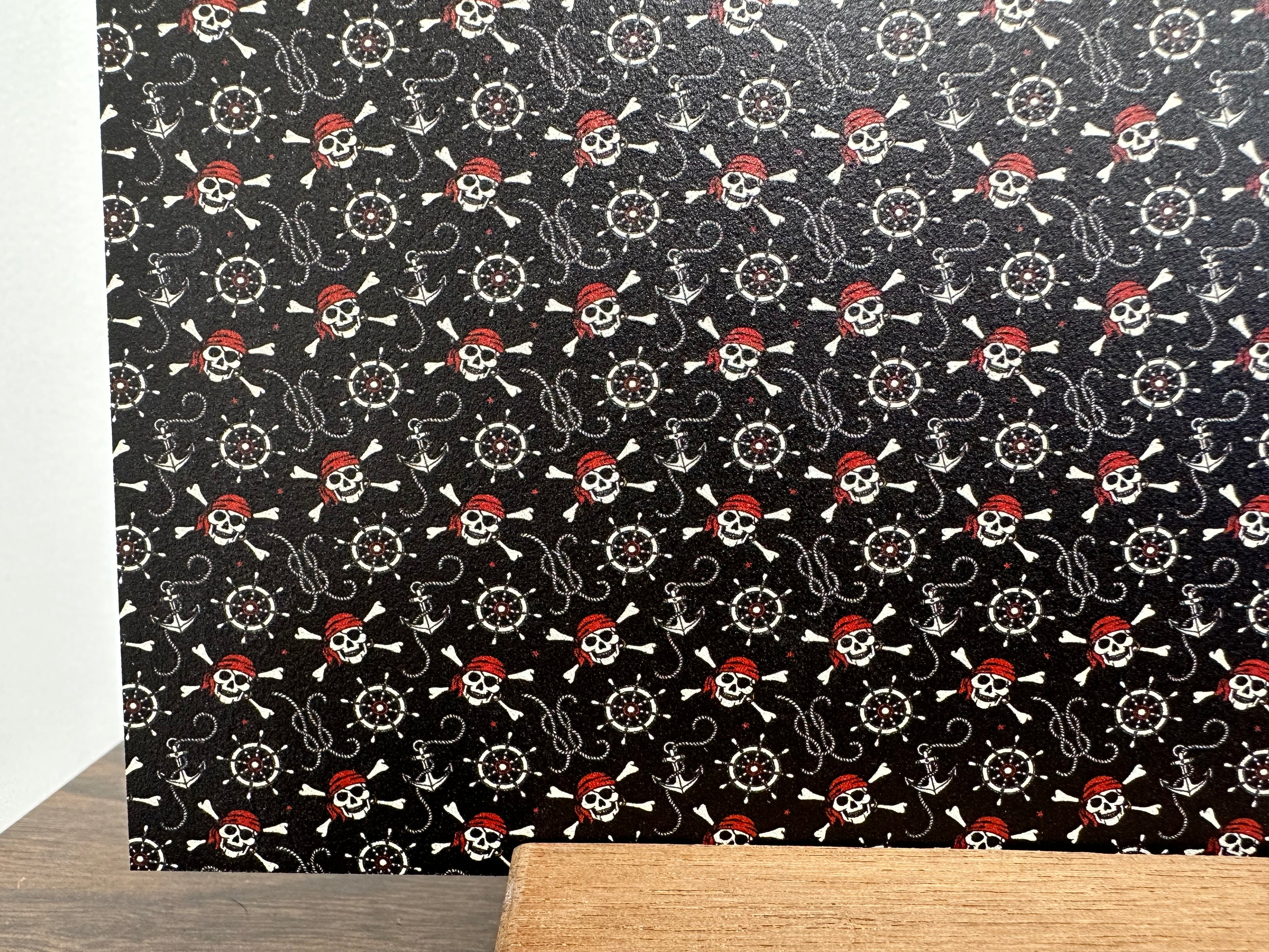 PatternPly® Full Coverage Pirate Skulls sheet showing the pattern