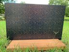 PatternPly® Full Coverage Slate, Black, and Tan Leopard sheet showing the pattern