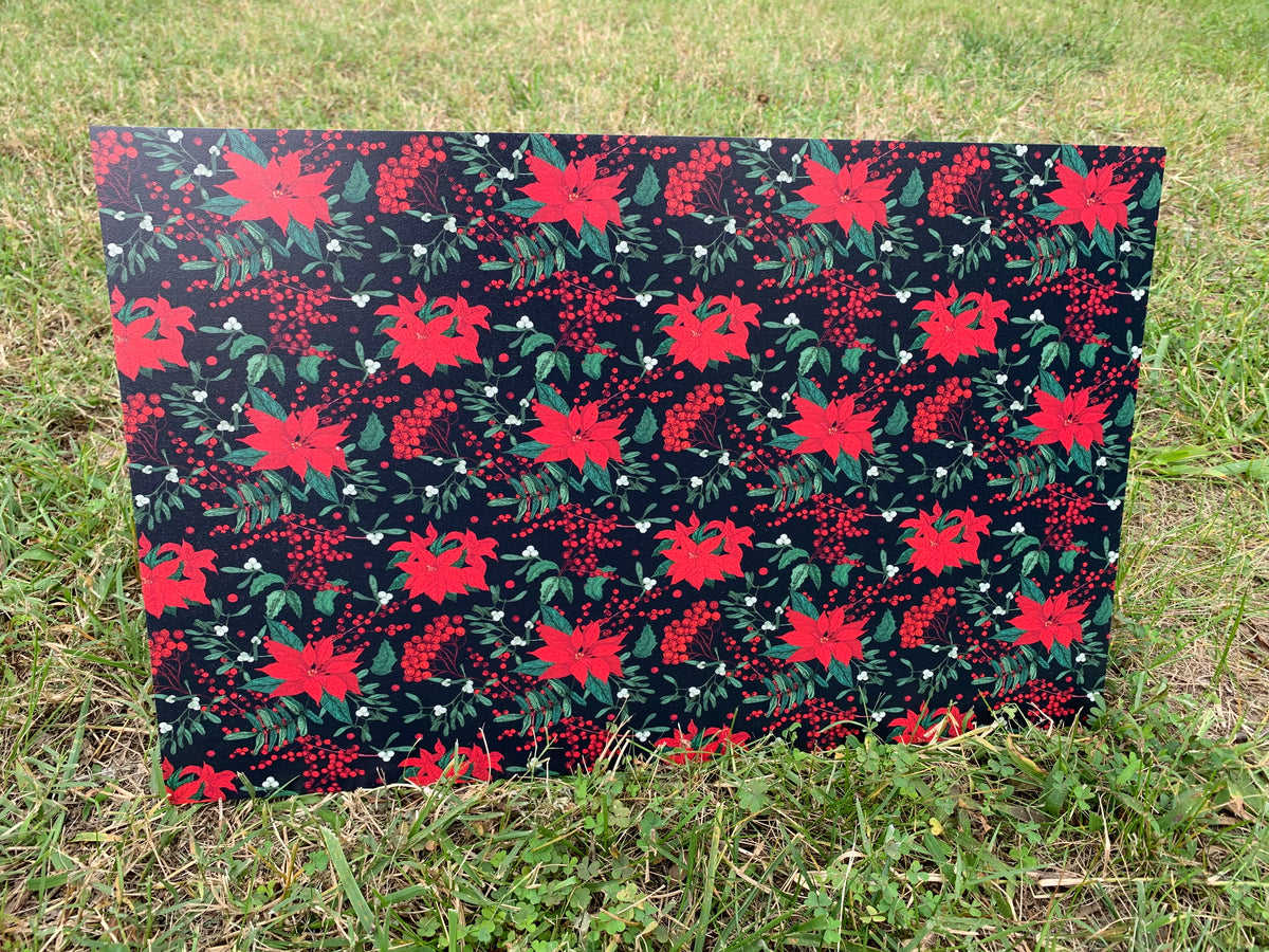 PatternPly® Full Coverage Poinsettia sheet showing the pattern