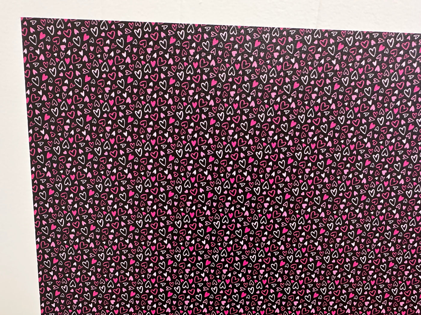 PatternPly® Micro Pink Hearts with Black Background