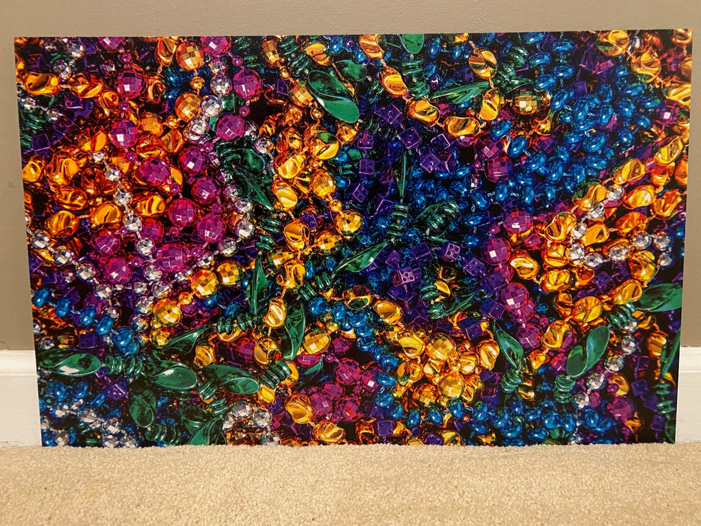 PatternPly® Full Coverage Mardi Gras Beads sheet showing the pattern