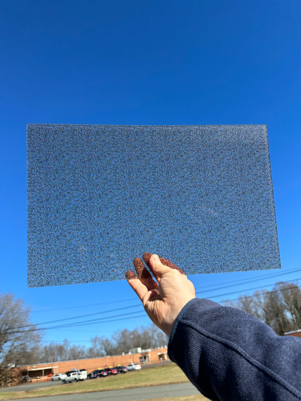 PatternPly® Transparent Holographic Glitter* sheet showing the pattern