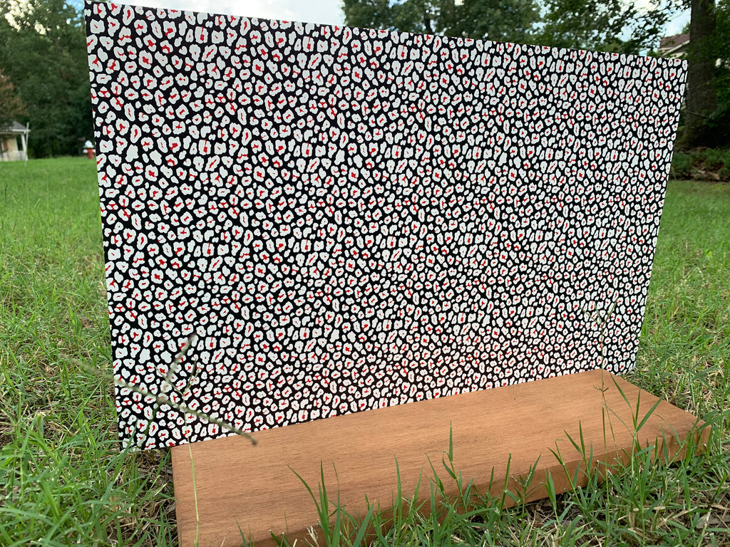 PatternPly® Full Coverage Black, White, and Red Leopard product photo 3