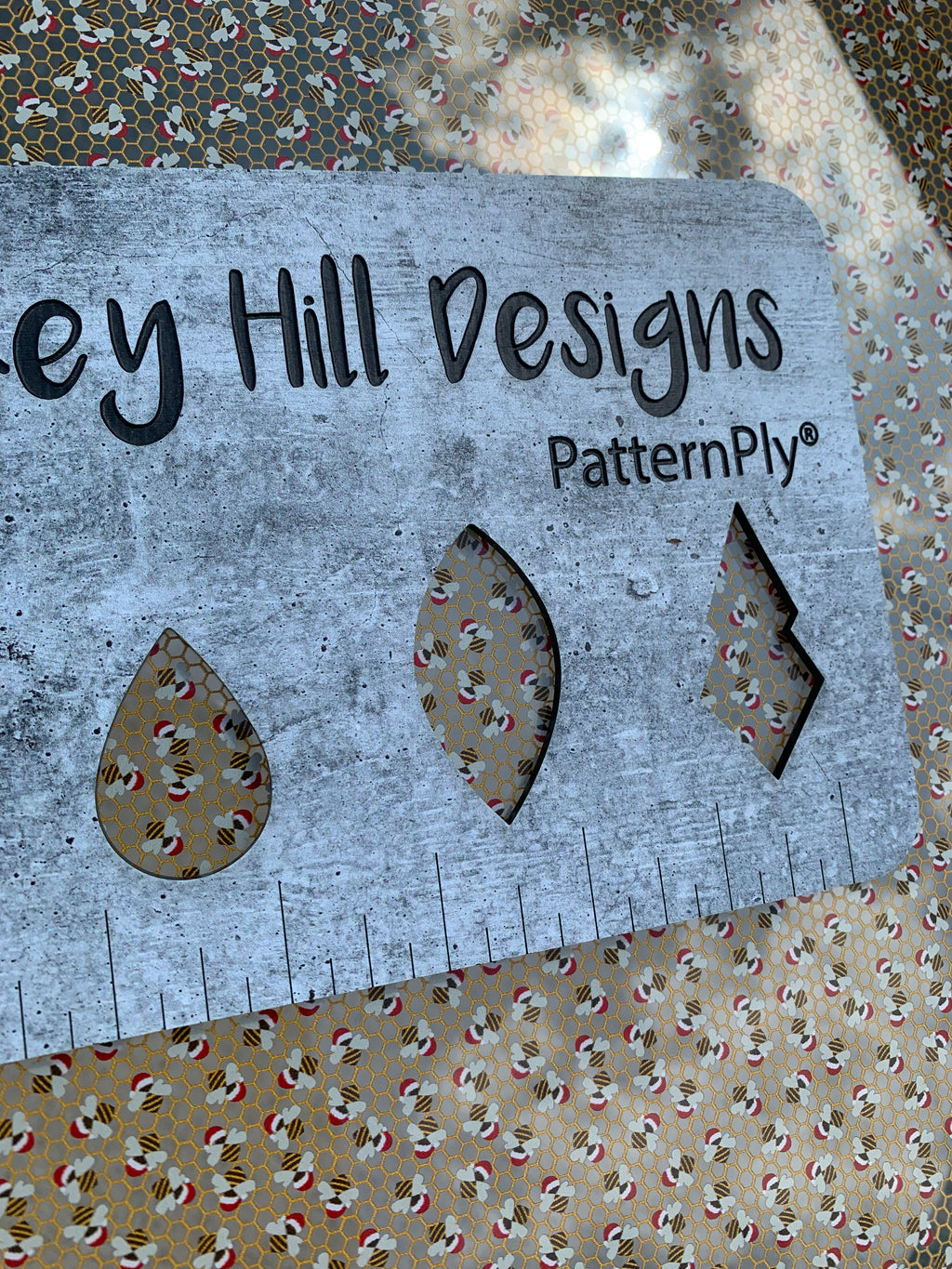 PatternPly® Scattered Micro Santa Bees sheet showing the pattern