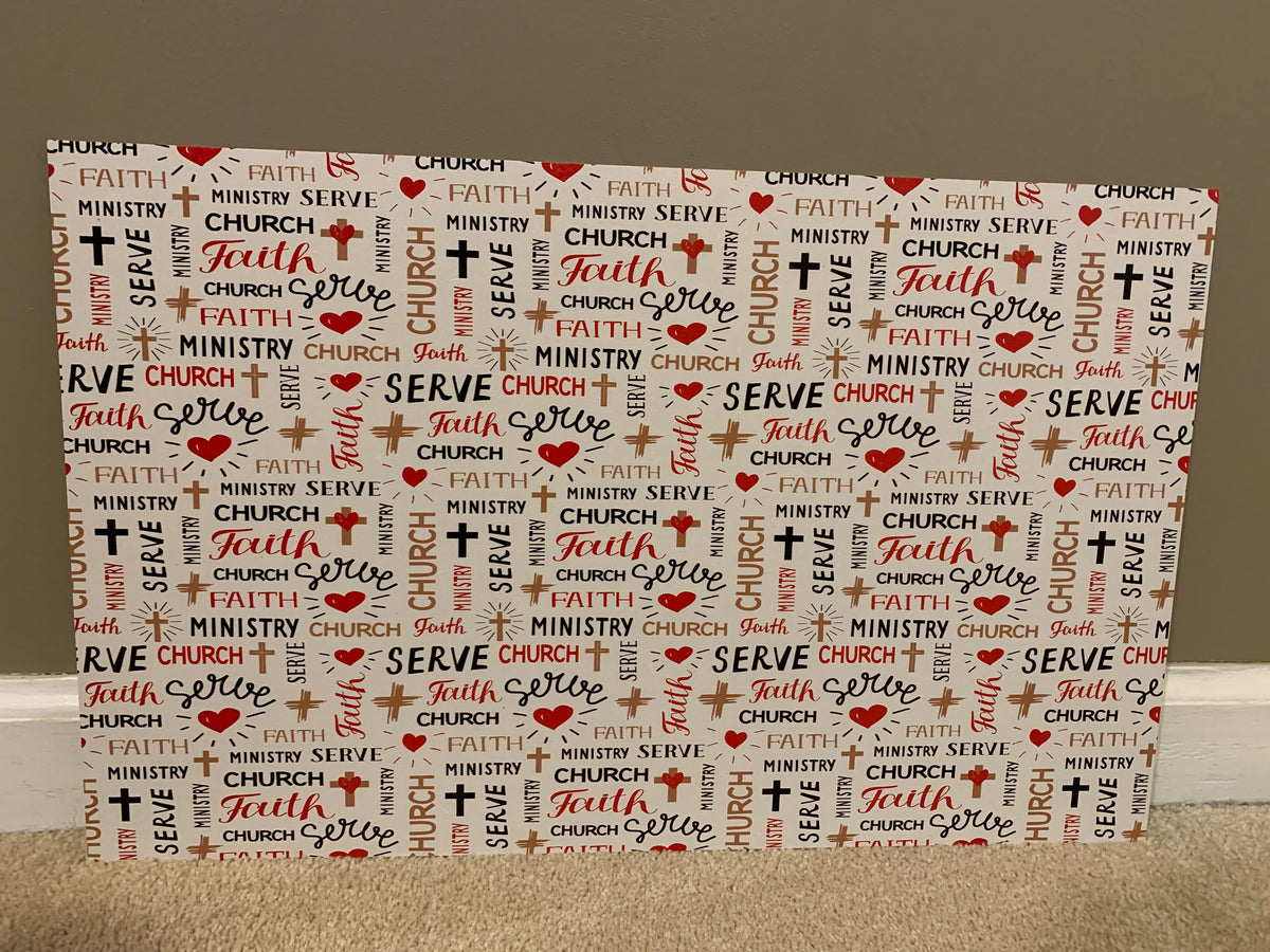 PatternPly® Full Coverage Faith sheet showing the pattern