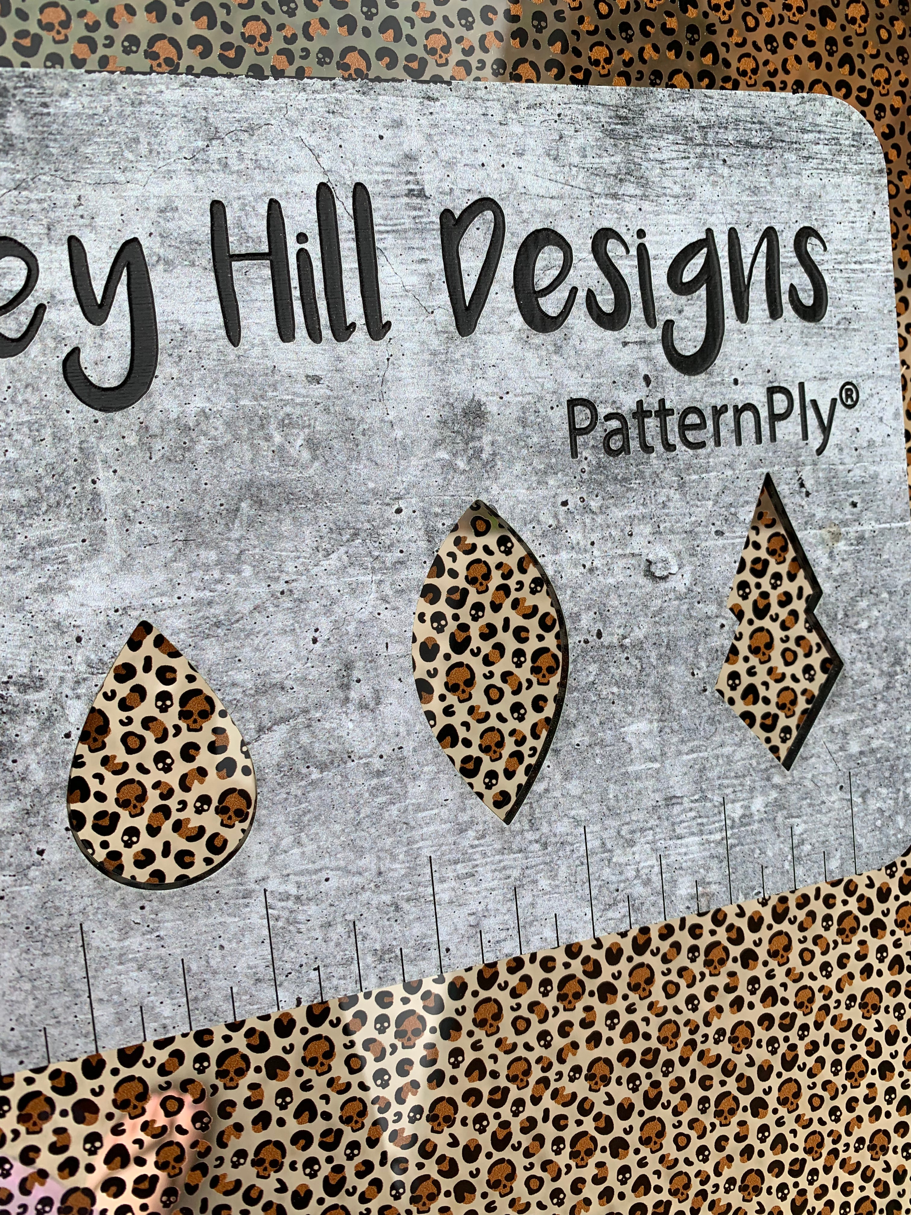 PatternPly® Scattered Micro Skull Leopard sheet showing the pattern