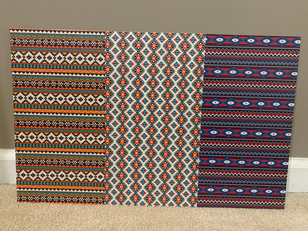 PatternPly® Full Coverage Assorted Aztec sheet showing the pattern