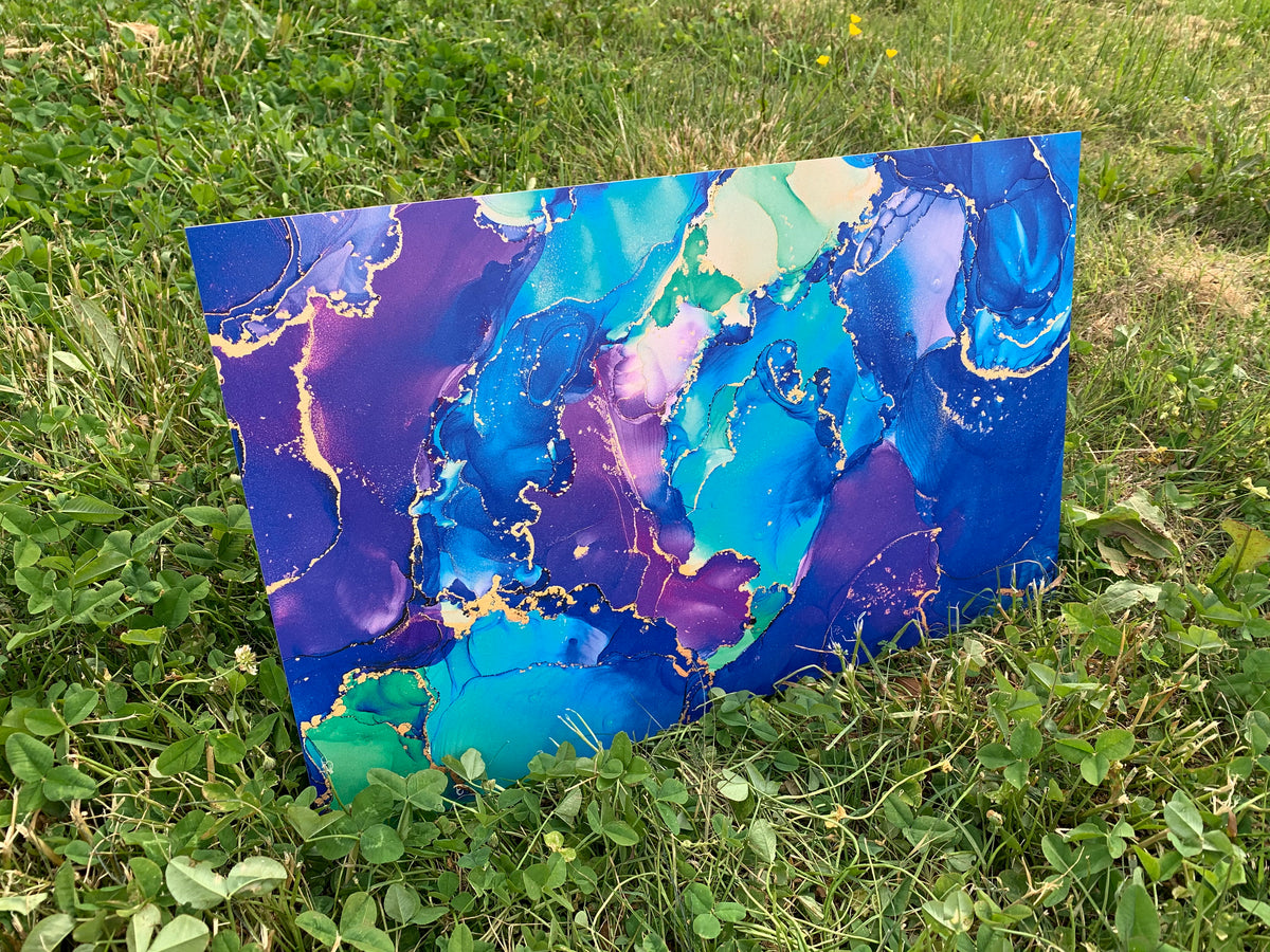 PatternPly® Full Coverage Blue and Purple Paint Swirls product photo 3
