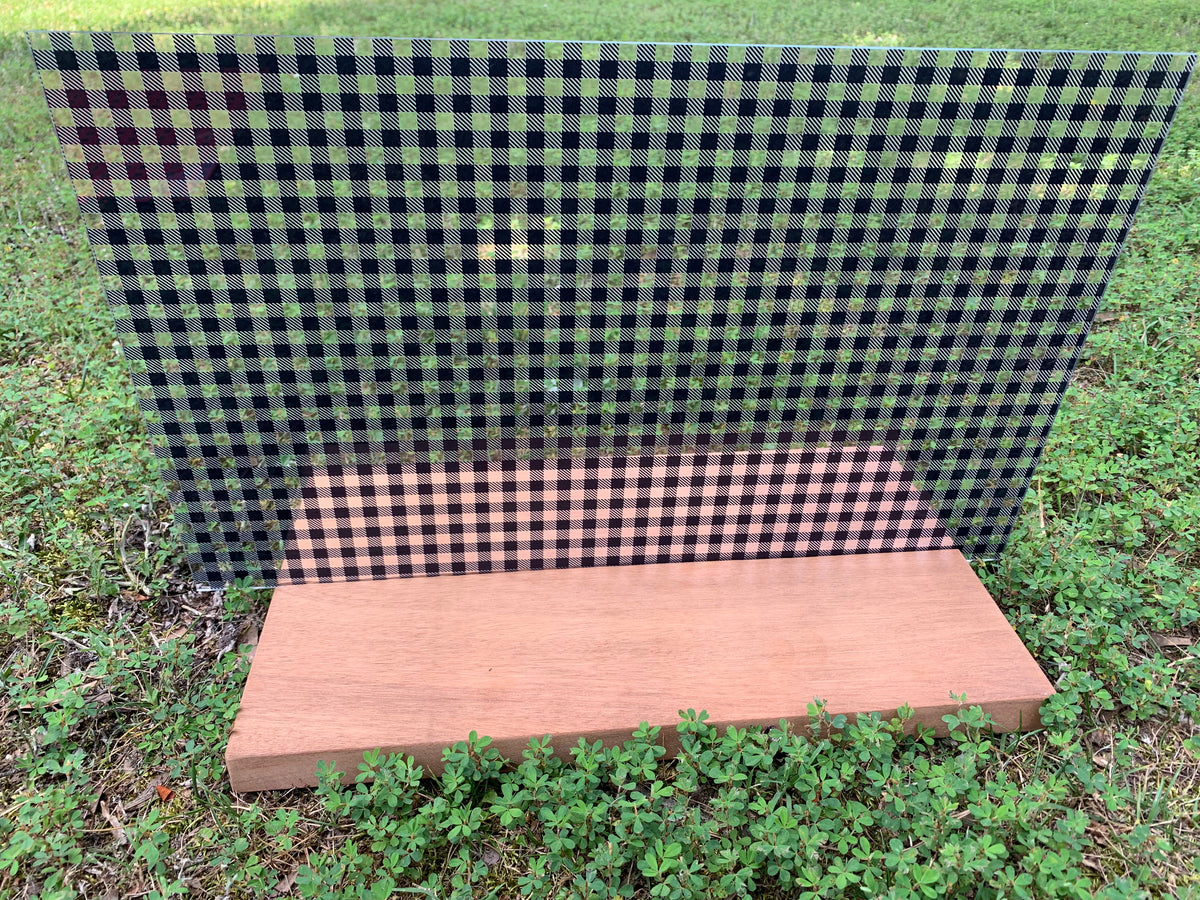 PatternPly® Scattered Black Plaid sheet showing the pattern