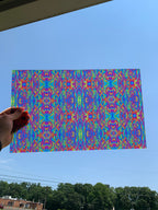PatternPly® Transparent Micro Groovy Rainbow sheet showing the pattern