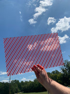 PatternPly® Transparent Red Candy Cane sheet showing the pattern