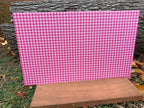 PatternPly® Full Coverage Dark/Light Pink Buffalo Plaid sheet showing the pattern