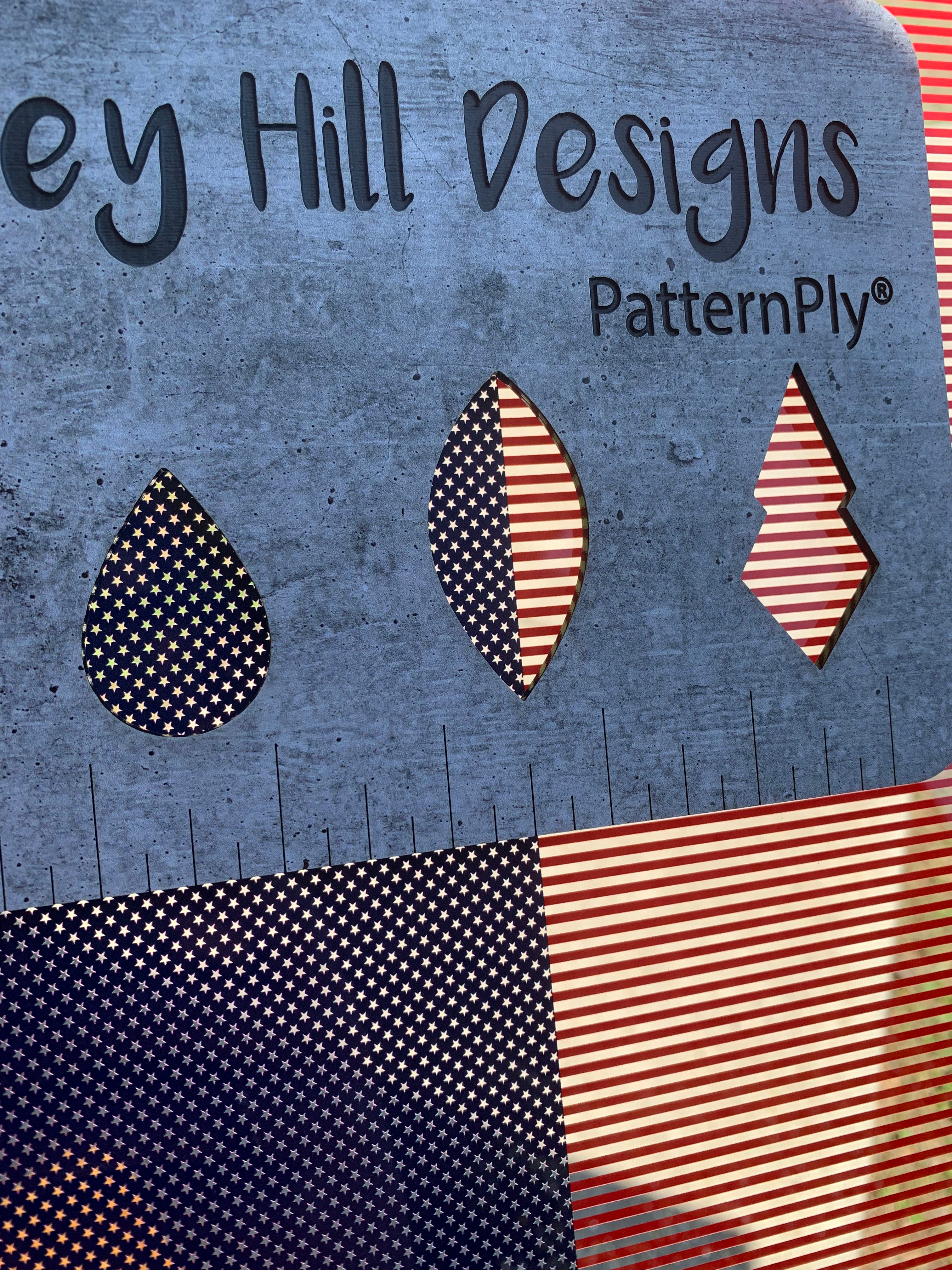 PatternPly® Scattered Micro US Flag sheet showing the pattern