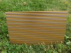 PatternPly® Full Coverage Black and Yellow Stripes sheet showing the pattern