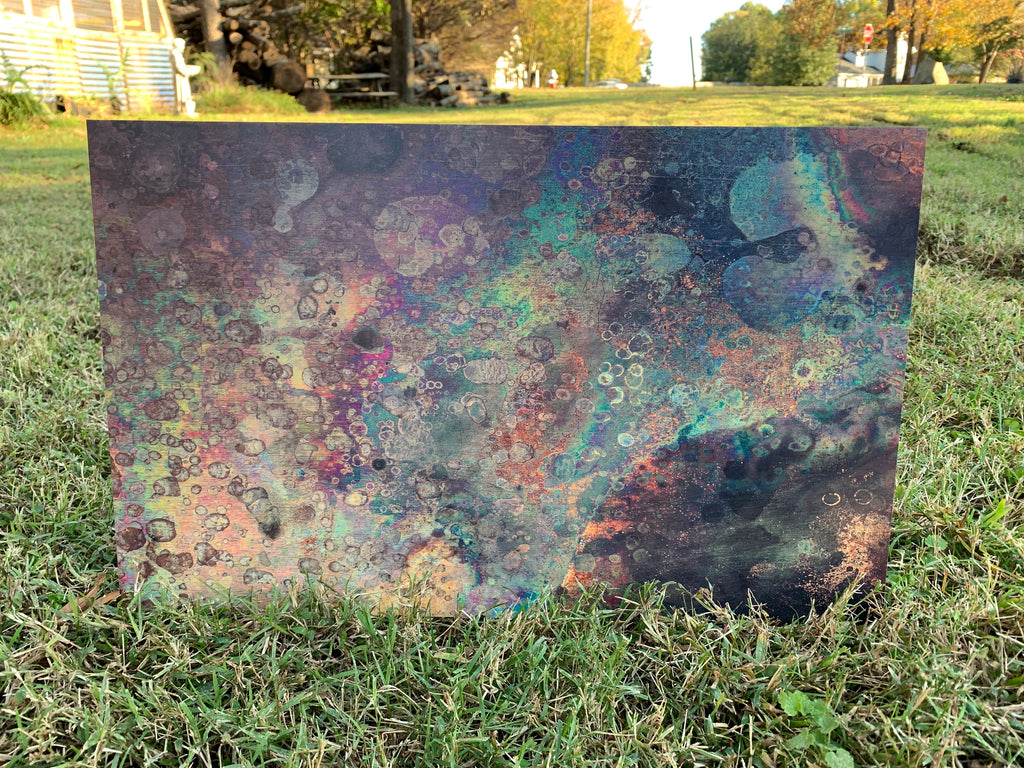 PatternPly® Full Coverage Oil Slick sheet showing the pattern