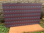 PatternPly® Full Coverage Red, White, and Blue Ugly Christmas Sweater sheet showing the pattern