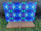 PatternPly® Full Coverage Micro Blue and Purple Paint Swirls sheet showing the pattern