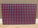 PatternPly® Full Coverage Patriotic Plaid sheet showing the pattern