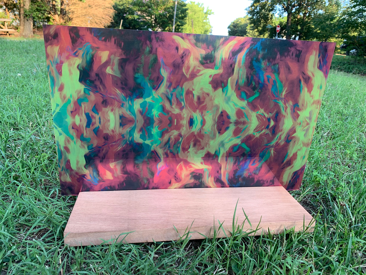 PatternPly® Transparent Fire Rainbow sheet showing the pattern