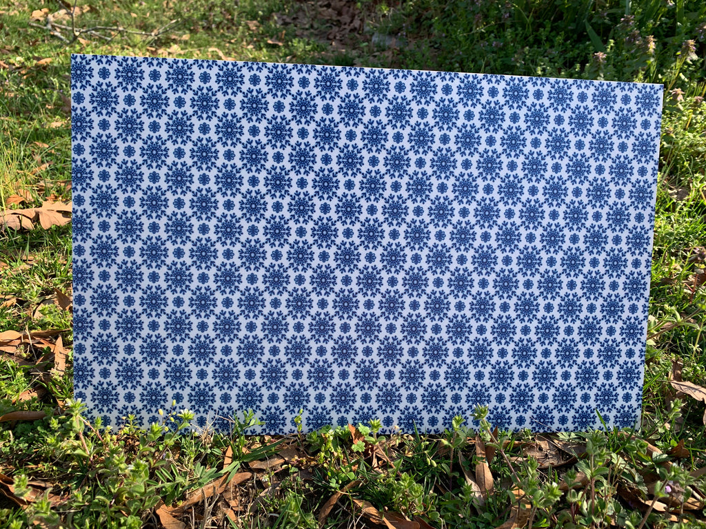 PatternPly® Full Coverage Blue China Floral sheet showing the pattern