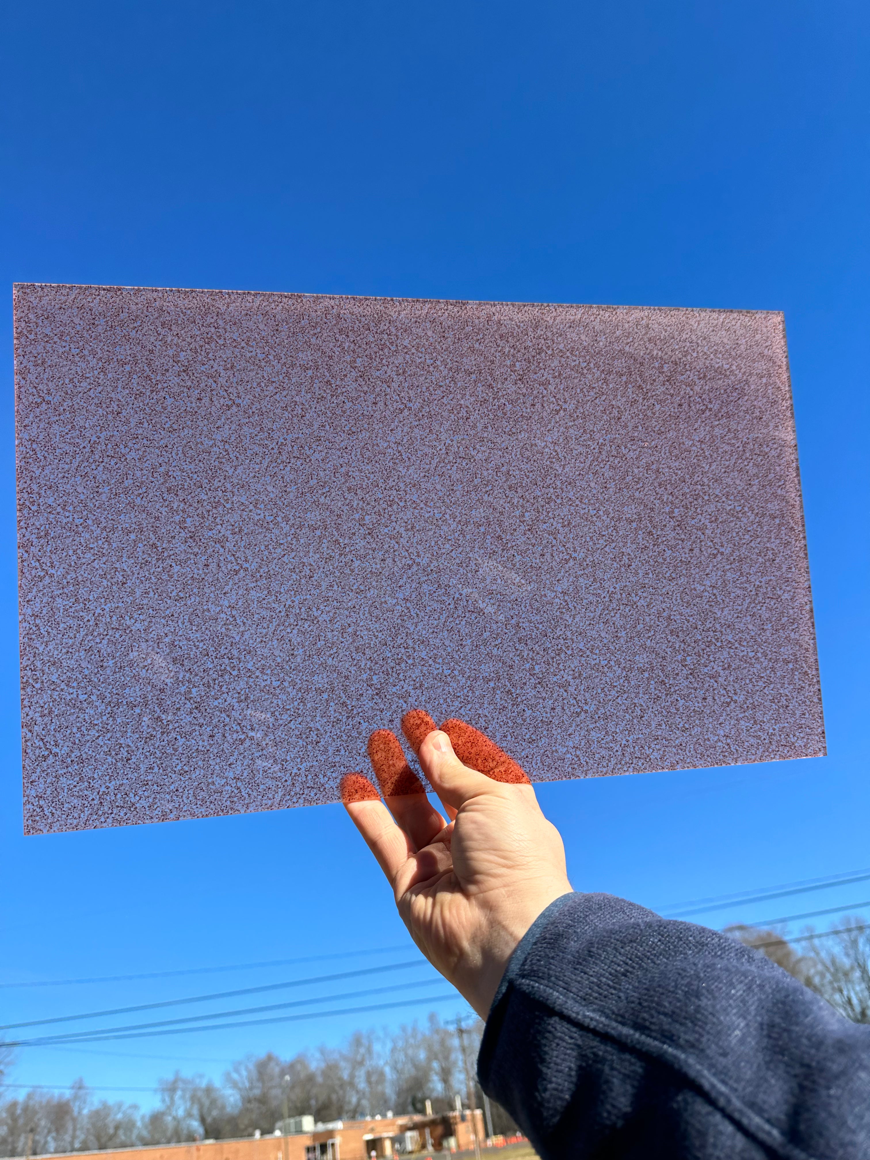 PatternPly® Transparent Rose Gold Glitter* sheet showing the pattern