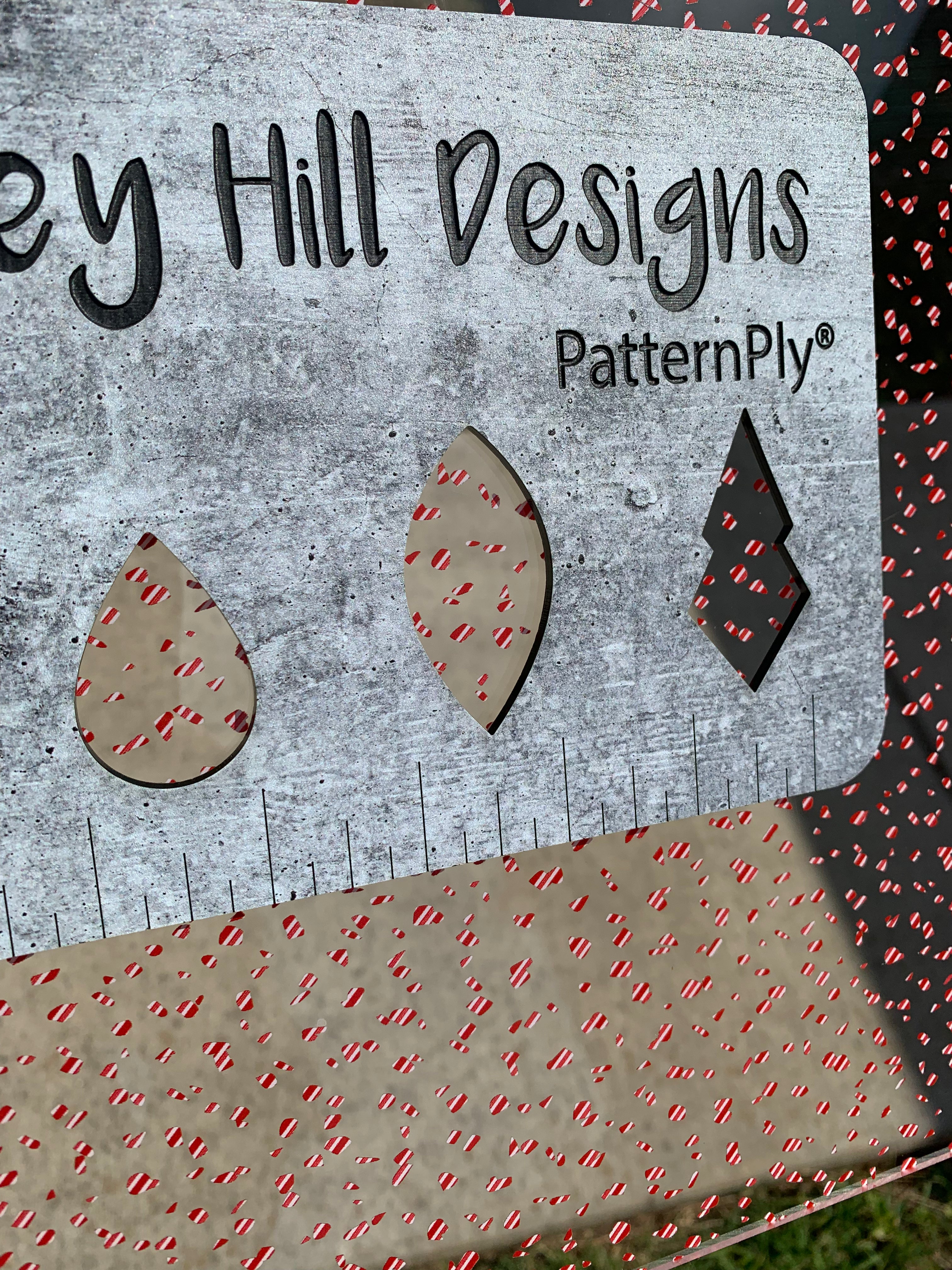PatternPly® Scattered Broken Candy Cane sheet showing the pattern