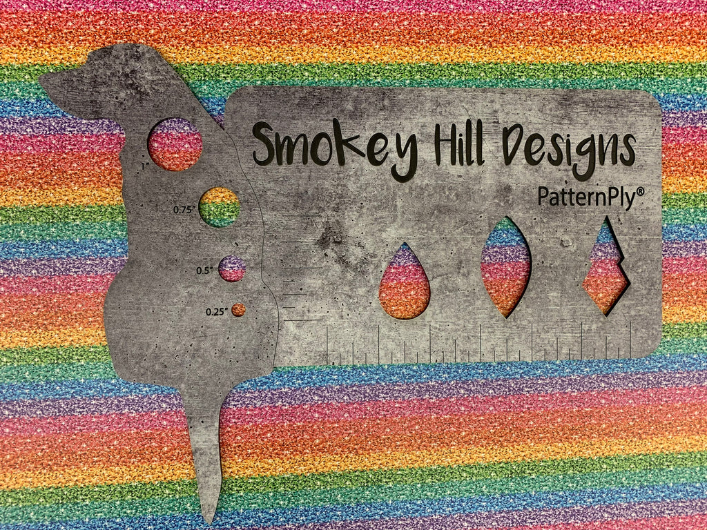 PatternPly® Full Coverage Rainbow Stripe Glitter* sheet showing the pattern