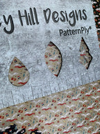 PatternPly® Scattered Owls and Gifts sheet showing the pattern