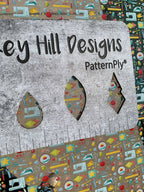 PatternPly® Scattered Sewing Supplies sheet showing the pattern