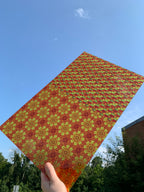 PatternPly® Transparent Fall Colors Stained Glass Duo sheet showing the pattern