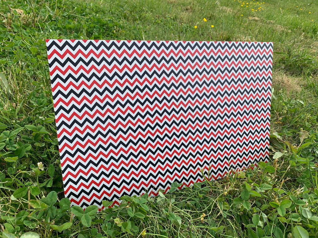 PatternPly® Full Coverage Red, Black, and White Chevron product photo 3