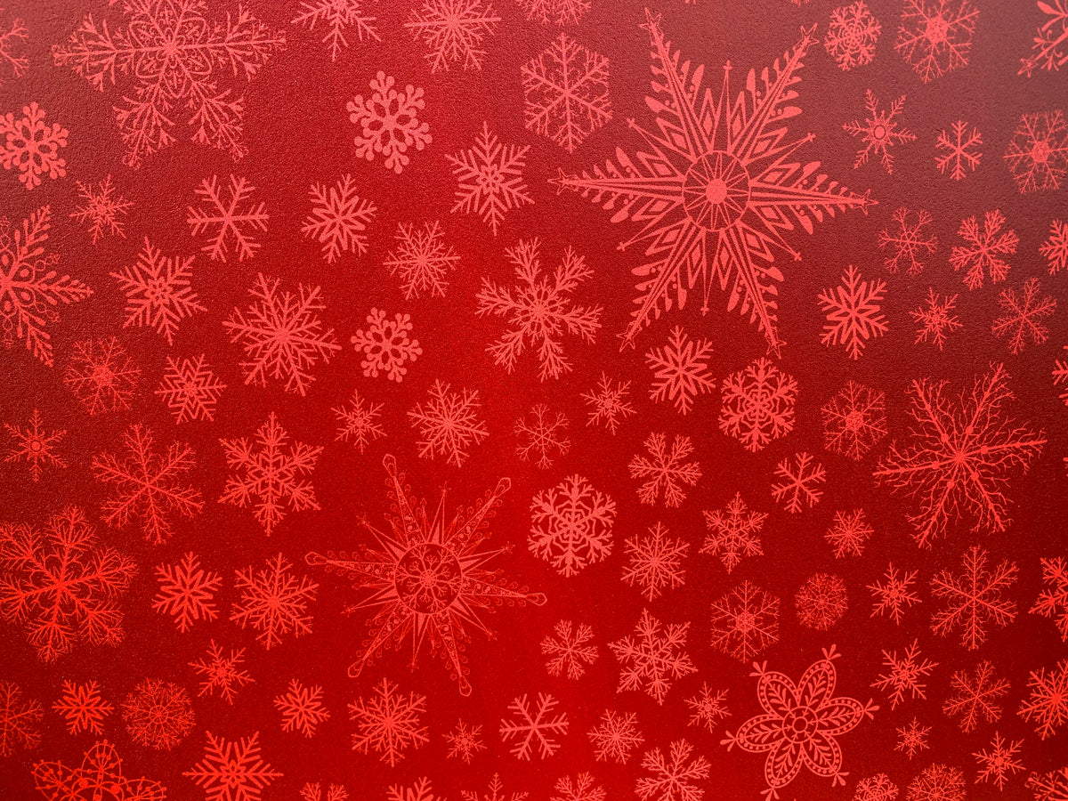 PatternPly® Full Coverage Large Red Snowflakes product photo 3