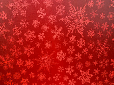 PatternPly® Large Red Snowflakes