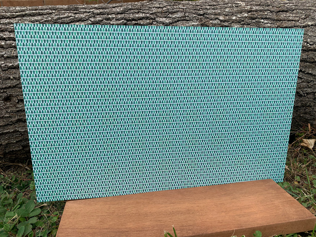 PatternPly® Full Coverage Mini Green Trees sheet showing the pattern