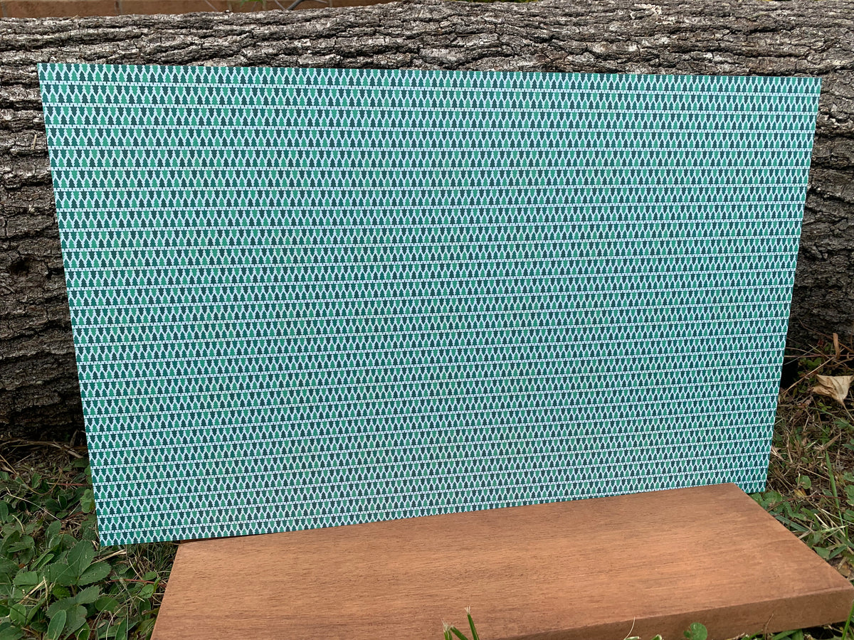 PatternPly® Full Coverage Mini Green Trees sheet showing the pattern