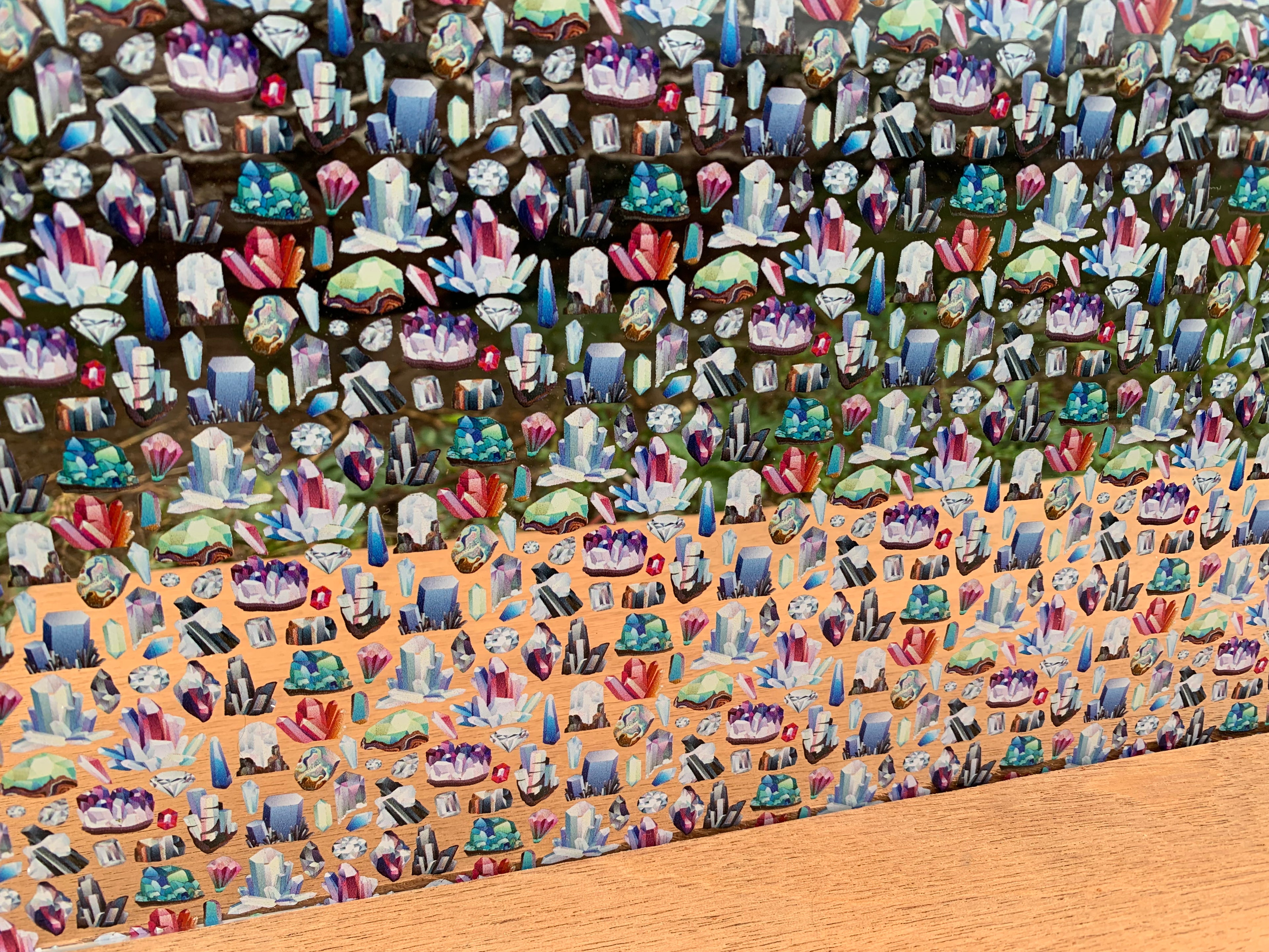 PatternPly® Scattered Assorted Crystals sheet showing the pattern