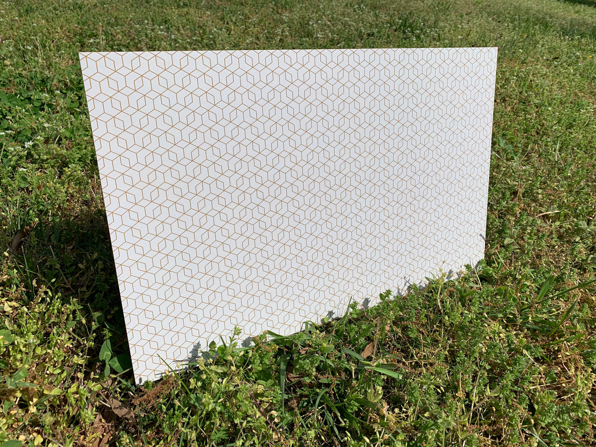 PatternPly® Full Coverage White and Gold Geometric product photo 3
