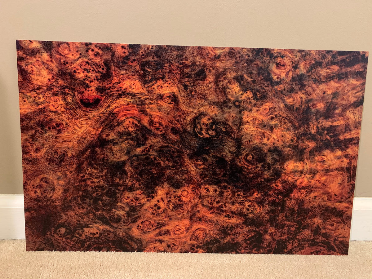 PatternPly® Full Coverage Burl 3 sheet showing the pattern