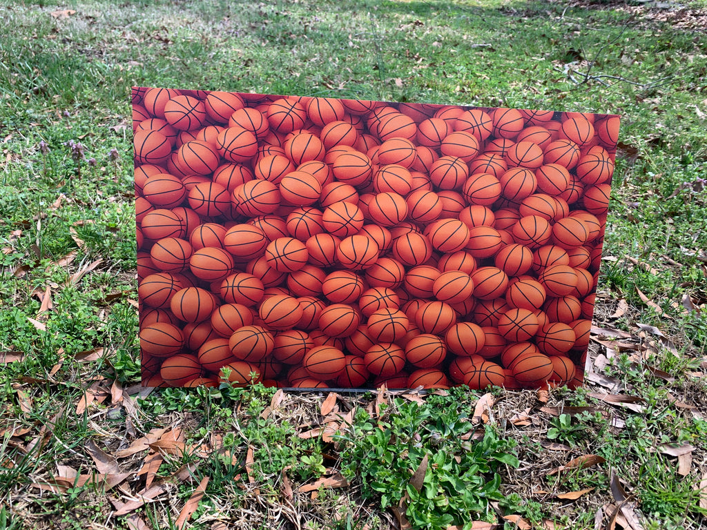 PatternPly® Full Coverage Basketballs sheet showing the pattern
