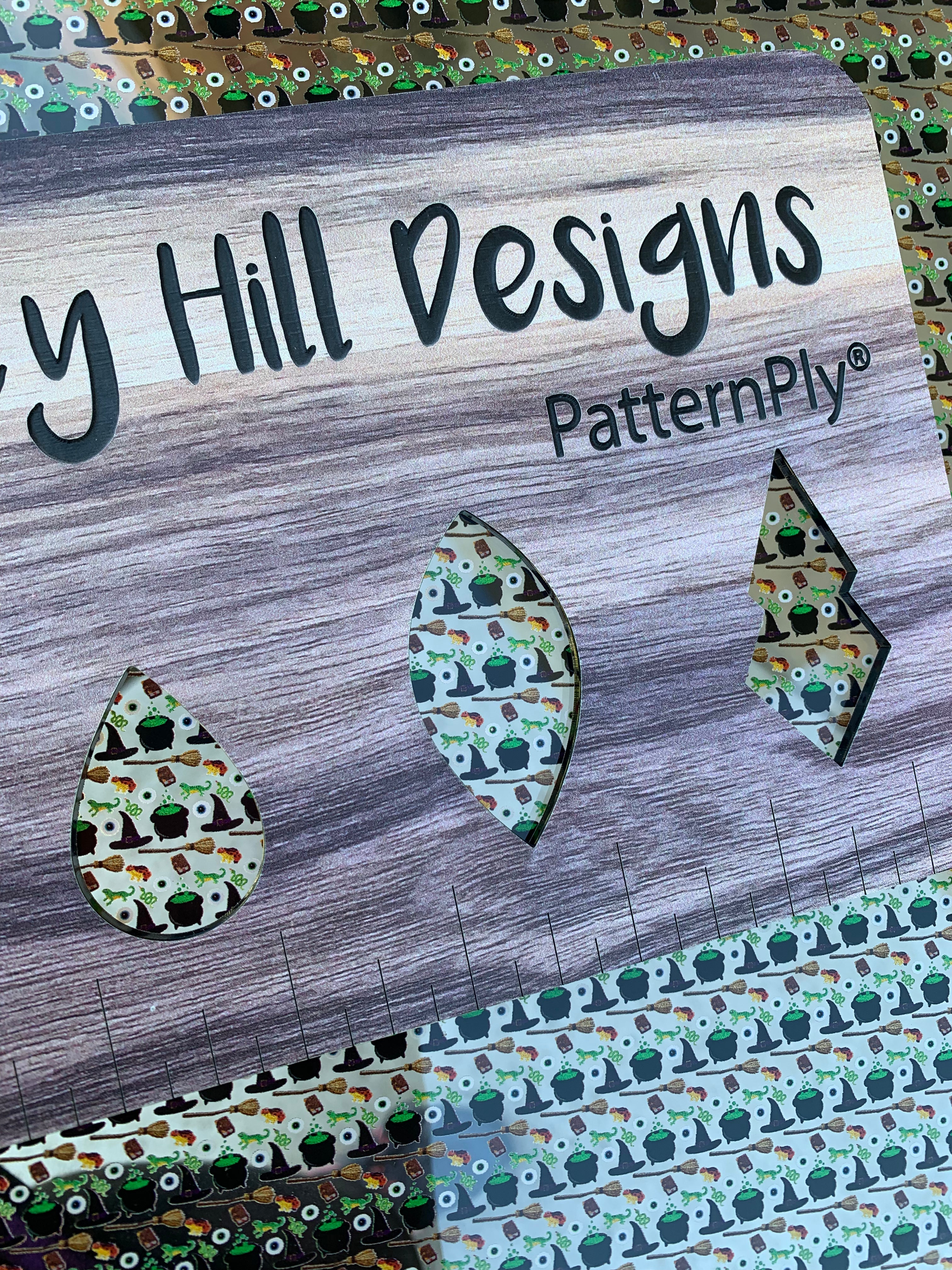 PatternPly® Scattered Micro Witch Cauldron sheet showing the pattern