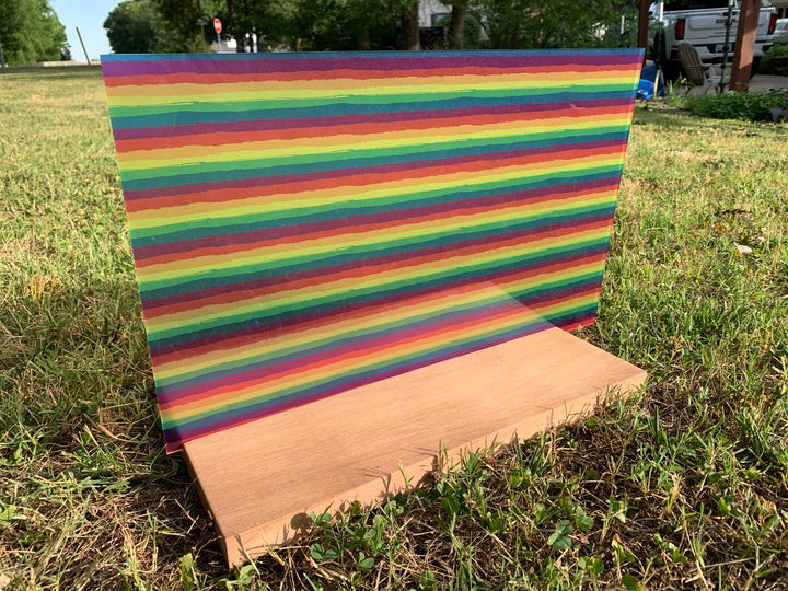 PatternPly® Acrylic Transparent Rainbow Stripes