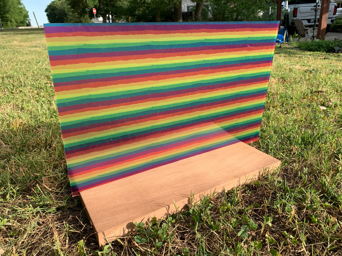 PatternPly® Acrylic Transparent Rainbow Stripes