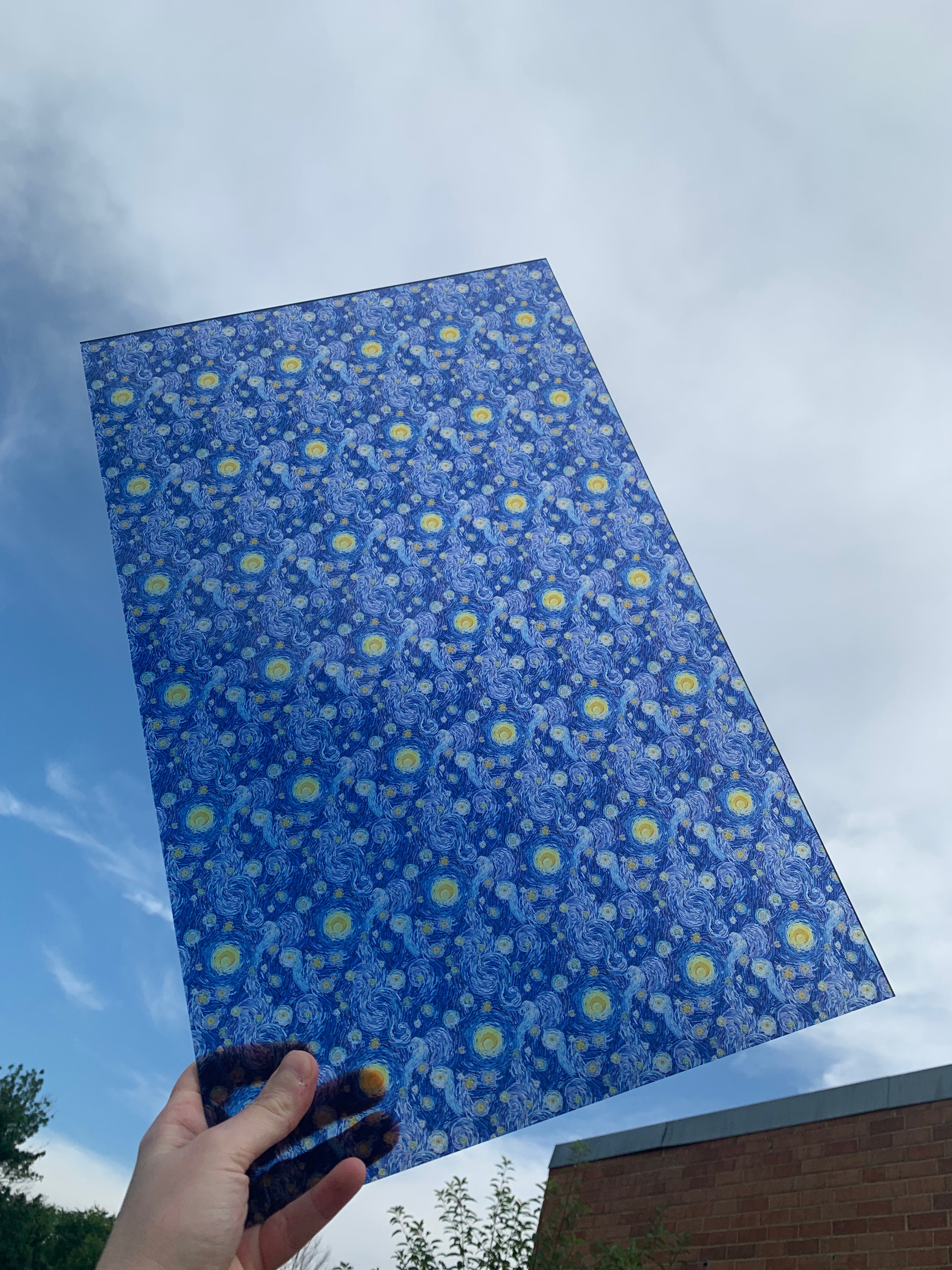 PatternPly® Transparent Micro Starry Swirls sheet showing the pattern