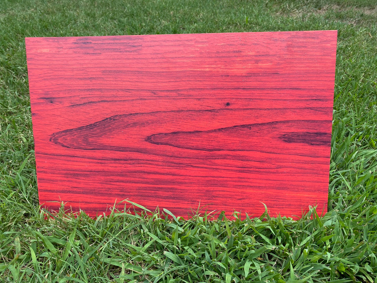 PatternPly® Full Coverage Padauk sheet showing the pattern