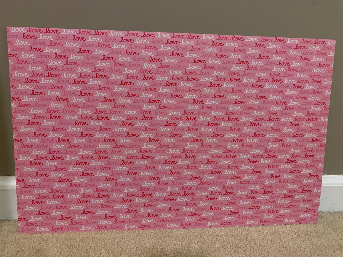 PatternPly® Full Coverage Love sheet showing the pattern