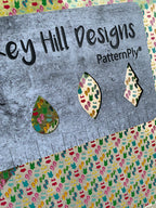 PatternPly® Scattered Micro Swimsuits and Flip Flops sheet showing the pattern