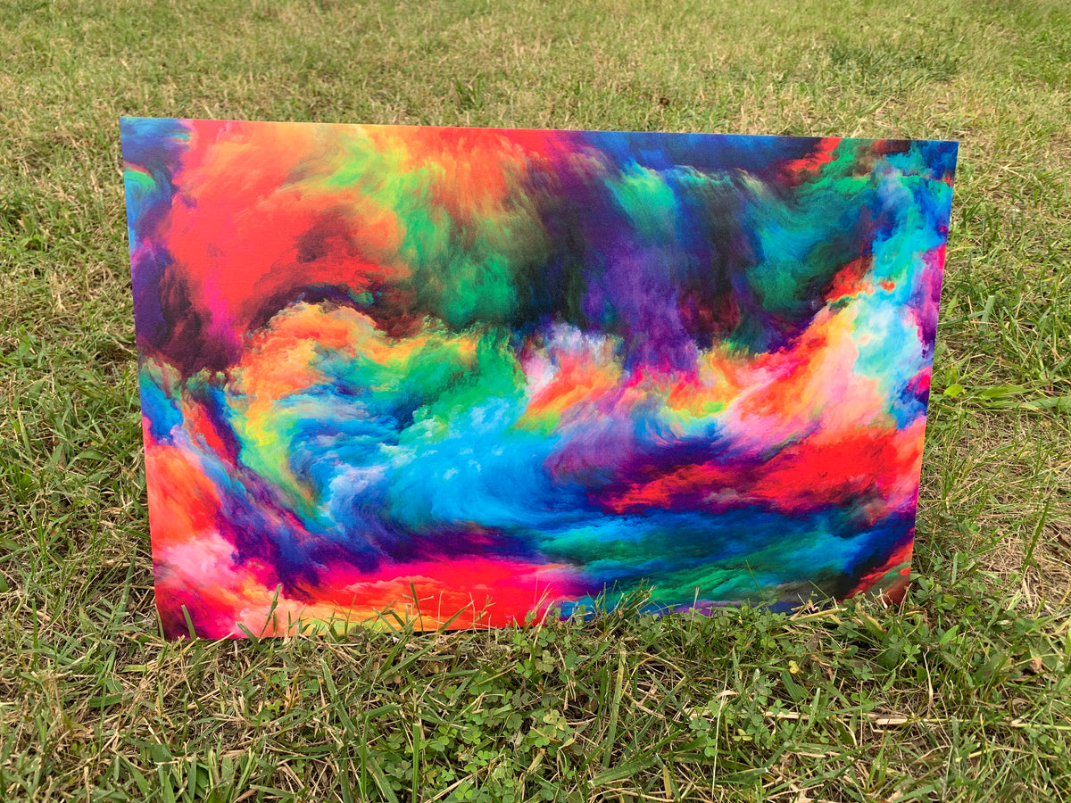 PatternPly® Full Coverage Rainbow Storm sheet showing the pattern