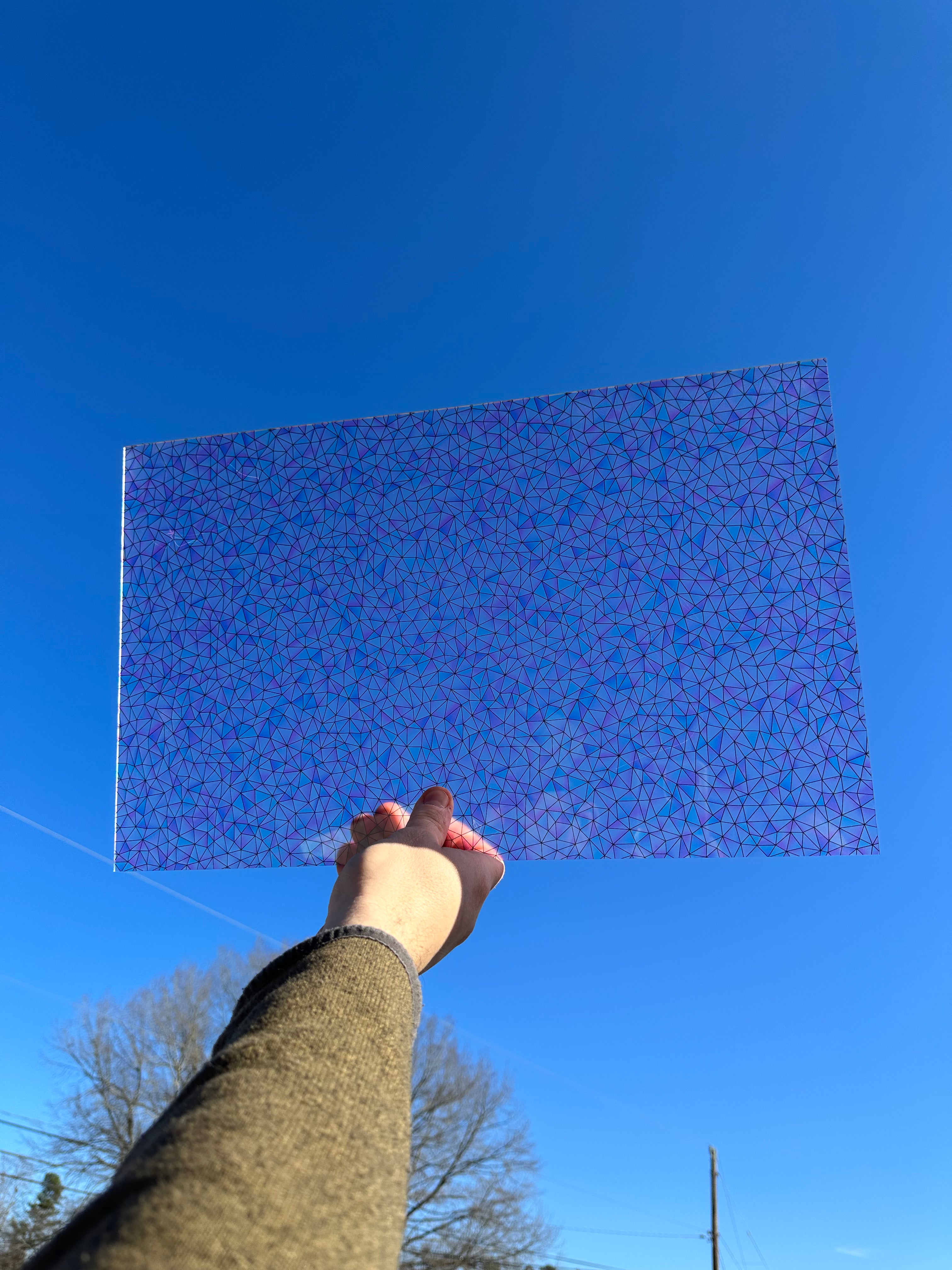 PatternPly® Transparent Cotton Candy Stained Glass sheet showing the pattern