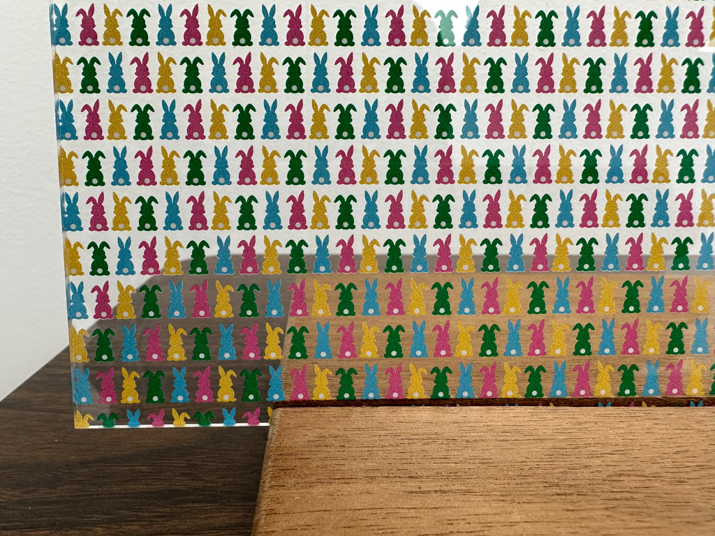PatternPly® Scattered Bunny Butts sheet showing the pattern